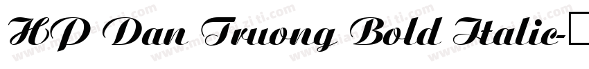 HP Dan Truong Bold Italic字体转换